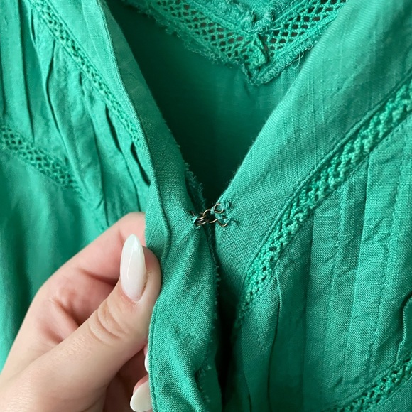 Green Wrap Dress Size L - Picture 5 of 10